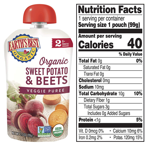 Sweet Potato And Beets Baby Veggie Puree (pack Of 12)